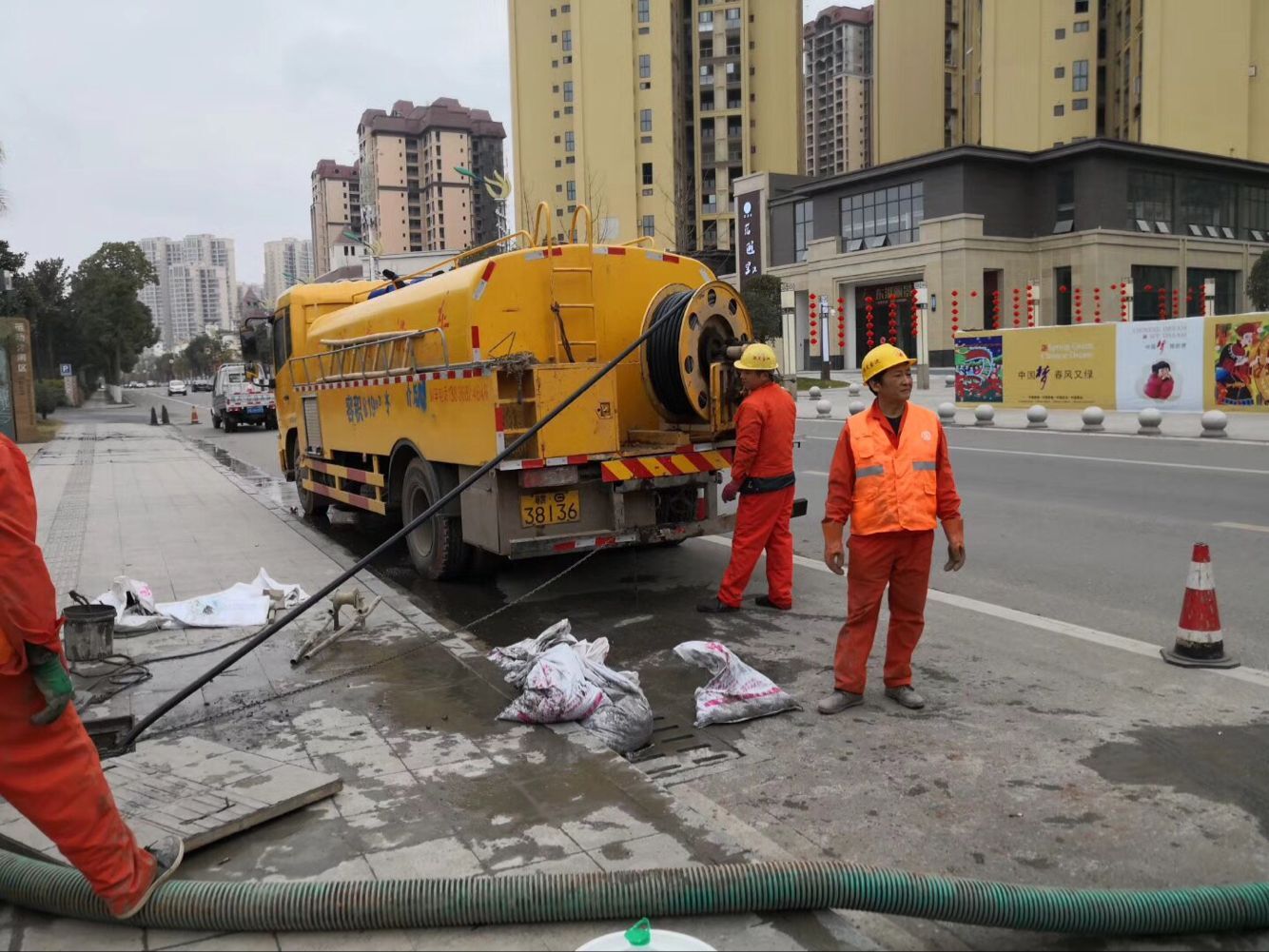 广华办事处排污管道清淤-管道清洗